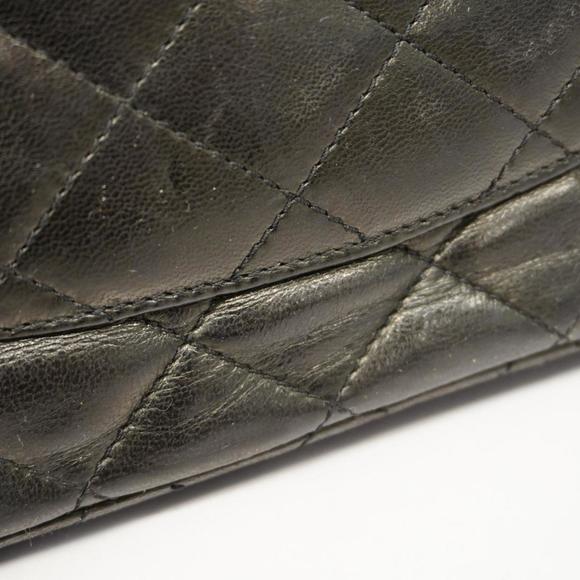 Chanel Shoulder Bag Matelasse Paris Limited W Flap Chain Lambskin Black Gold ... - Picture 13 of 15